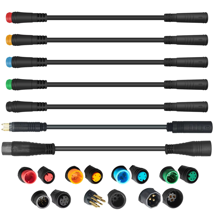 Julet Wasserdichtes Verlängerungssignalkabel für Elektrofahrräder, 2/3/4/5/6 Pins, Schwarz, geeignet für Gashebelanzeige und elektronische Bremslichter - Bild 2