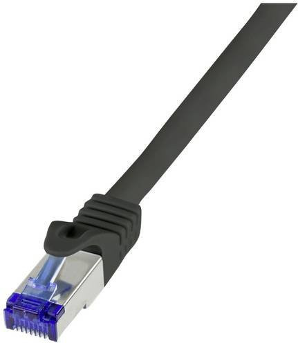 LogiLink RJ45 CAT 6a S/FTP Ethernet LAN Kabel Schwarz 0,50 m - Bild 1