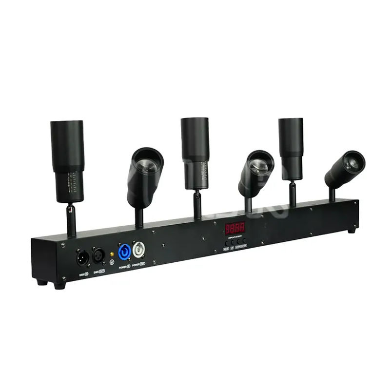 YUER LED Spot-Licht mit Zoom-Funktion, 6x10W, Warmweiß, DMX512-Steuerung, Schwarz - Bild 2