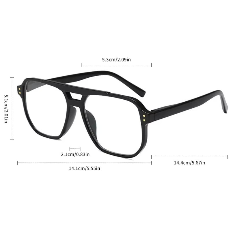 MDOD Lesebrille quadratisch, Vollrand, Kunststoff, schwarz, Herren - Bild 2