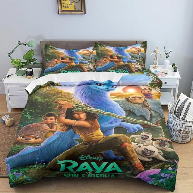 Bettwäsche Set Raya und der letzte Drache mit Kissenbezug für Kinder und Erwachsene B/H: 180 x 220 cm - Bild 1