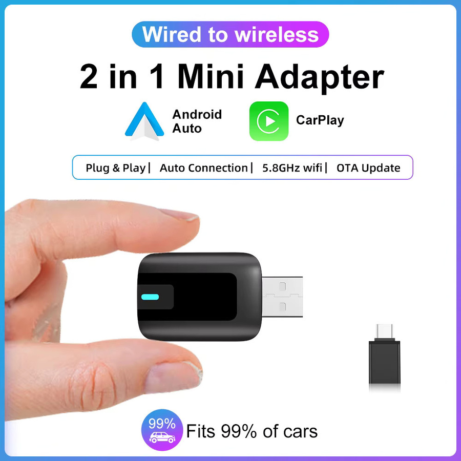 FLIXIVI CarPlay Wireless Adapter und Android Auto AI Box in Schwarz für intelligente Fahrzeugsysteme - Bild 2