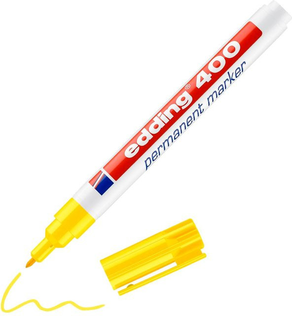 edding 400 Permanent-Marker mit feiner Spitze in Gelb - Bild 1