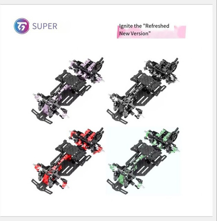 TG SUPER Burn RACING Drift Racing RC Auto Rahmen Chassis schwarz
