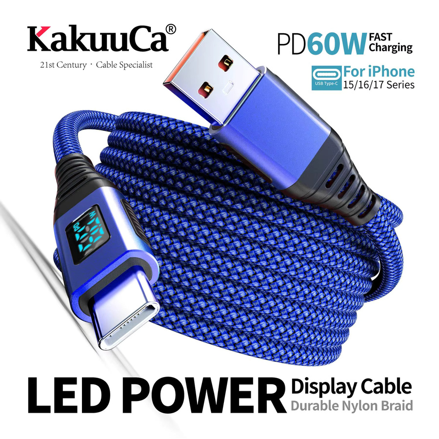 KakuuCa USB-C zu USB 3.0 Kabel für Schnellladung und Synchronisation in Grün oder Blau - Bild 2