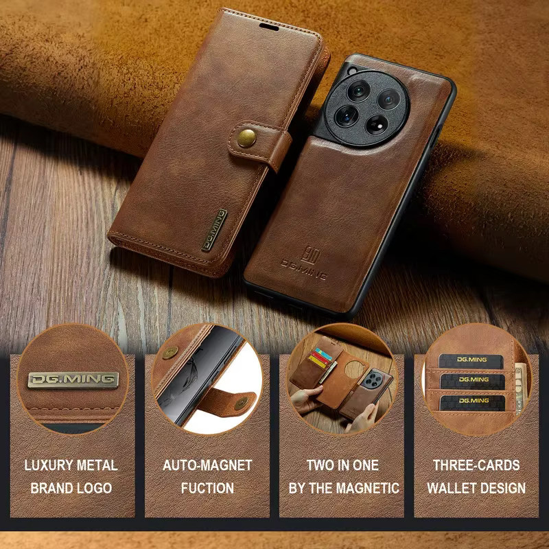 2in1 Abnehmbare Leder Brieftasche für OnePlus 10 Pro 11 12 13 15 5G Luxus Handyhülle - Bild 2