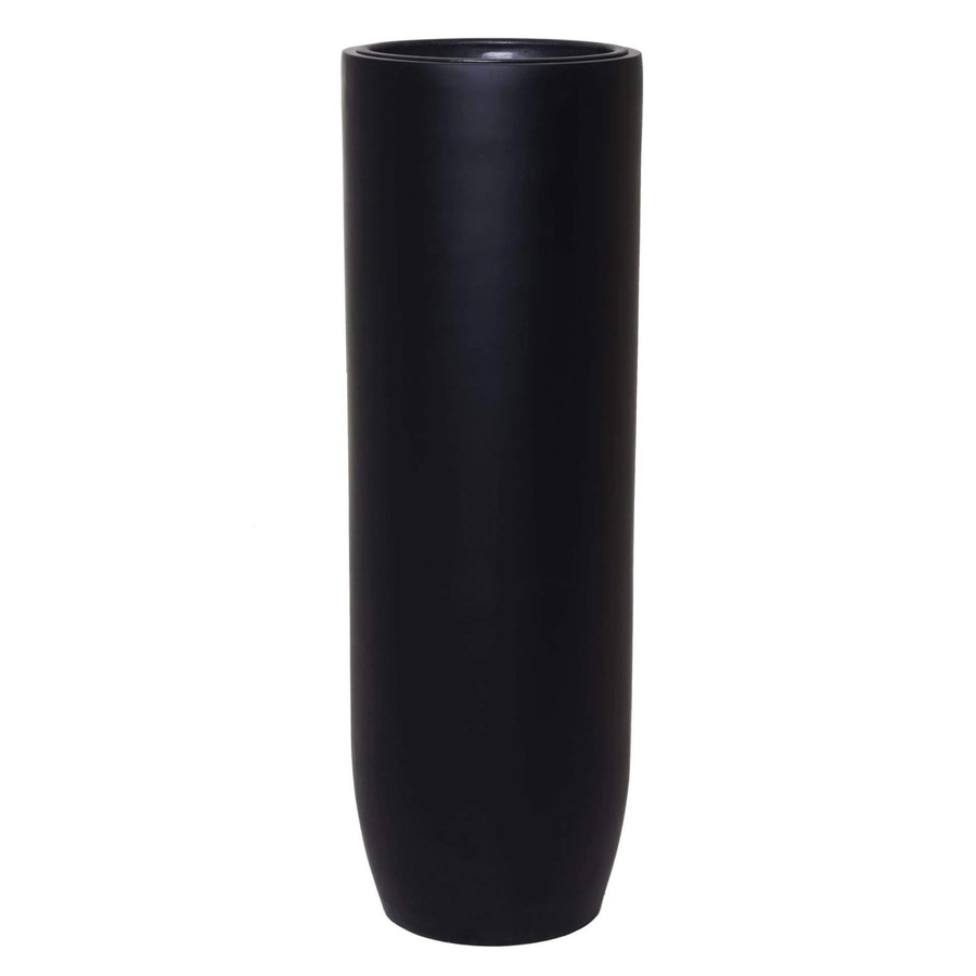Vivanno Bodenvase Solerio Blumenkübel aus Fiberglas in Schwarz, B/T/H: 33 x 33 x 100 cm - Bild 2