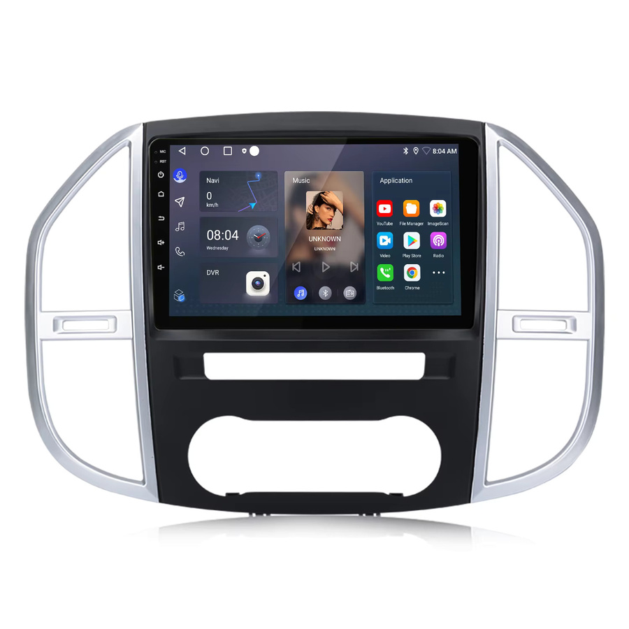 Junsun Android 15 Autoradio für Mercedes Benz Vito 3 W447 2014-2020 mit 10 Zoll IPS-Bildschirm, kabelloses Apple CarPlay und Stereo-Multimedia-Videoplayer, Schwarz - Bild 6
