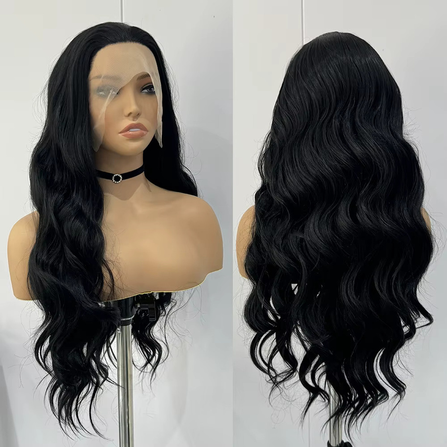 UStyleHair Perücke, schwarz, synthetisch, lang, gewellt, Damen - Bild 4