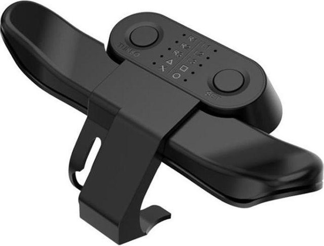 Techtrusty DualShock 4 Rücktastenaufsatz für PlayStation in Schwarz mit Turbo-Funktion und erweiterten Paddles - Bild 1