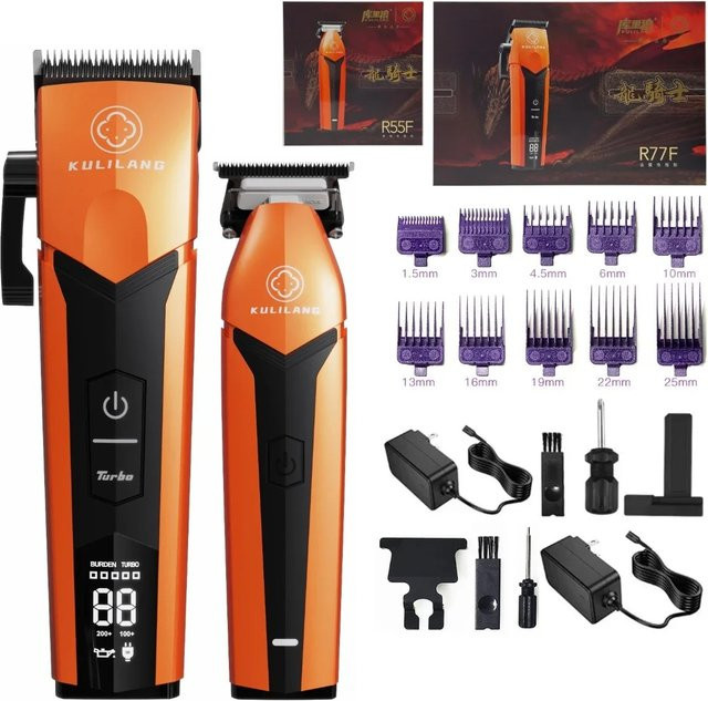 BRDCLIP Professionelles Elektrisches Haarschneidemaschine Set für Gradient Carving und Barber Shop in Orange - Bild 1