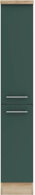 OPTIFIT Savona405 Küchen-Apothekerschrank in Steingrün mit modernem Design und melaminbeschichteter Oberfläche, Breite: 30 cm - Bild 1