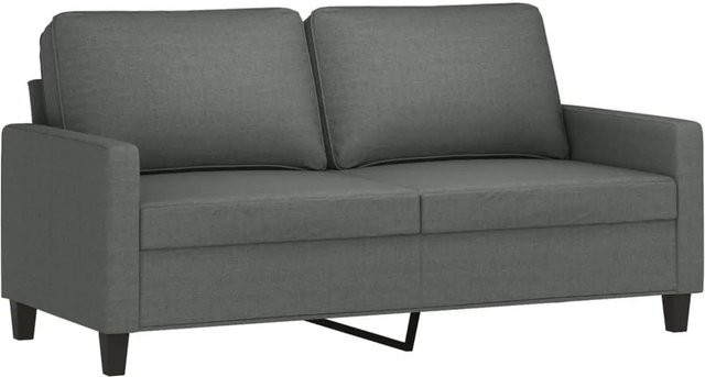 vidaXL 2-Sitzer-Sofa Modern Dunkelgrau mit Stoffbezug und Metallrahmen - Bild 1