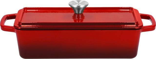 SILVERCREST Premium-Gusseisenbrotbackform, rechteckig, emailliert, Rot, B/T/H: 33,0 x 25,0 x 17,5 cm - Bild 1