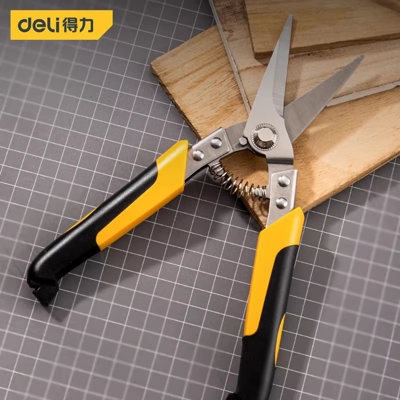 Deli Multifunktions-Industrieschere aus Edelstahl mit gerader Klinge, Länge: 21,59 cm - Bild 3