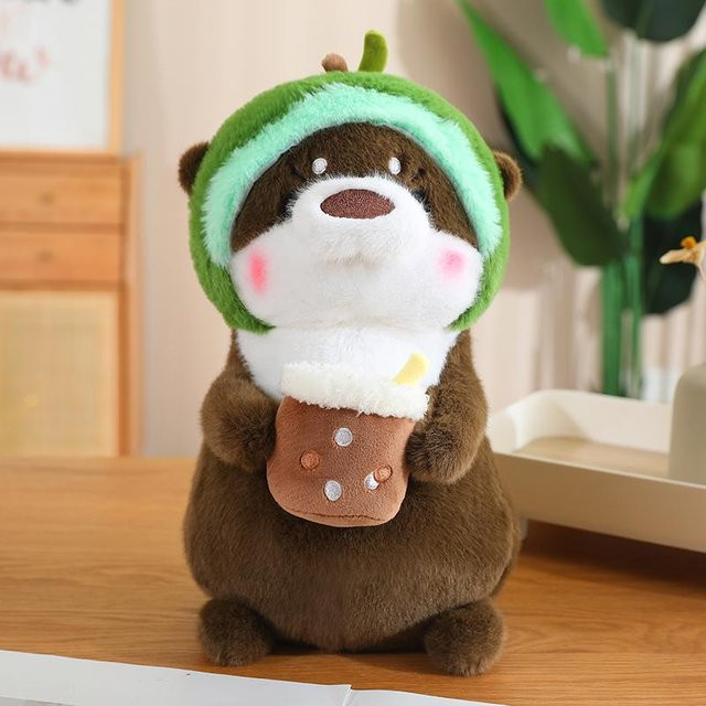 Yiran toy Otter Plüschtier, braun, 30cm - Bild 1