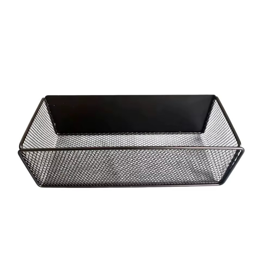 YUJINGXI Magnetischer Metallgitter-Aufbewahrungskorb in Schwarz für Kühlschrank, Küche und Büro - Bild 4