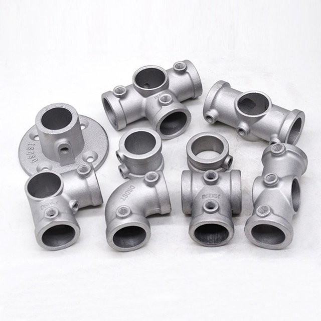 Rohrverschraubungsstecker und Rundrohrverbinder aus Aluminiumlegierung und Stahl in Silber, DN15 DN20 DN25 - Bild 1