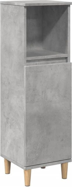 vidaXL Badschrank Betongrau aus Holzwerkstoff und Eukalyptus, B/T/H: 30 x 30 x 100 cm - Bild 1