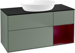 V&B Waschtischunterschrank Finion mit Wandbeleuchtung, Breite: 120 cm, Tiefe: 50,1 cm, Höhe: 50,1 cm, lackiert, Platin matt - Bild 1