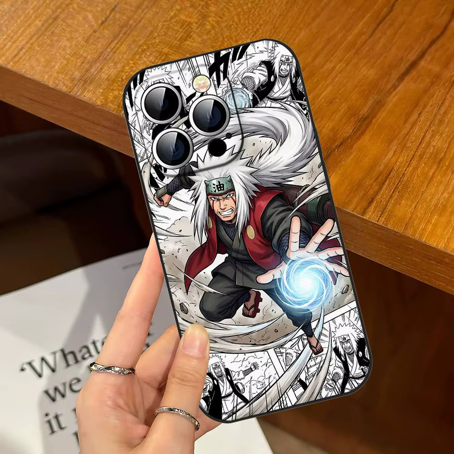Stoßfeste Handyhülle Naruto Jiraiya in Schwarz für Apple iPhone 11 bis iPhone 17 Modelle - Bild 5
