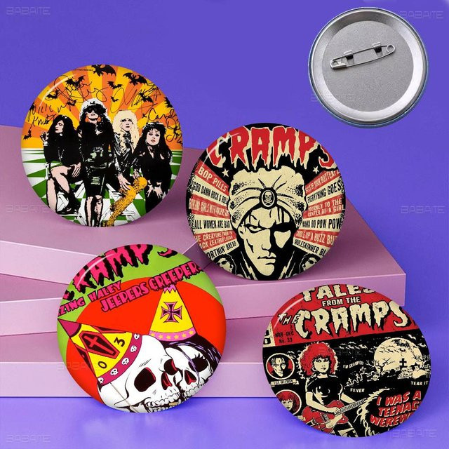 Potdemiel Brosche, Retro Musik, Cartoon, Unisex - Bild 1