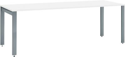 Schäfer Shop Select Schreibtisch LOGIN 4-Fuß in Weiß und Basaltgrau, B: 180 cm, T: 80 cm, H: 74 cm - Bild 1