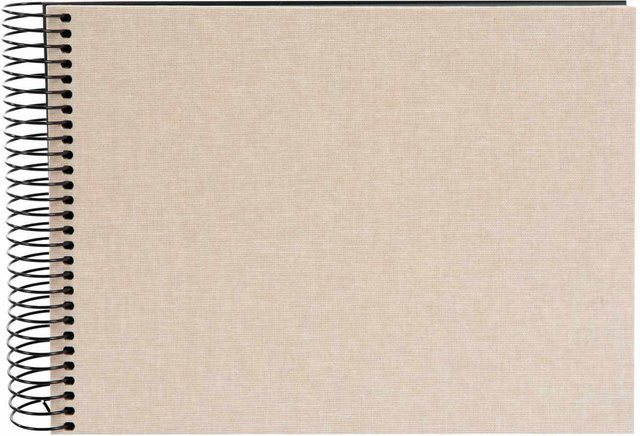 goldbuch Spiralalbum aus Leinen in Beige mit 40 schwarzen Seiten, B/H: 24 x 17 cm - Bild 1