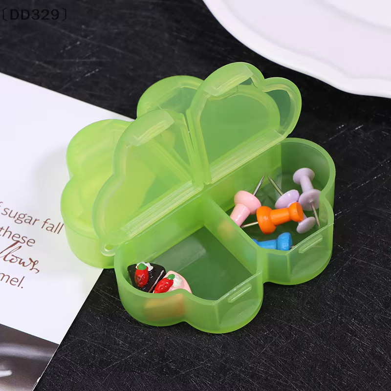 JETTING Pillen-Aufbewahrungsbox, Kleeblatt-Design, 4 Fächer - Bild 3