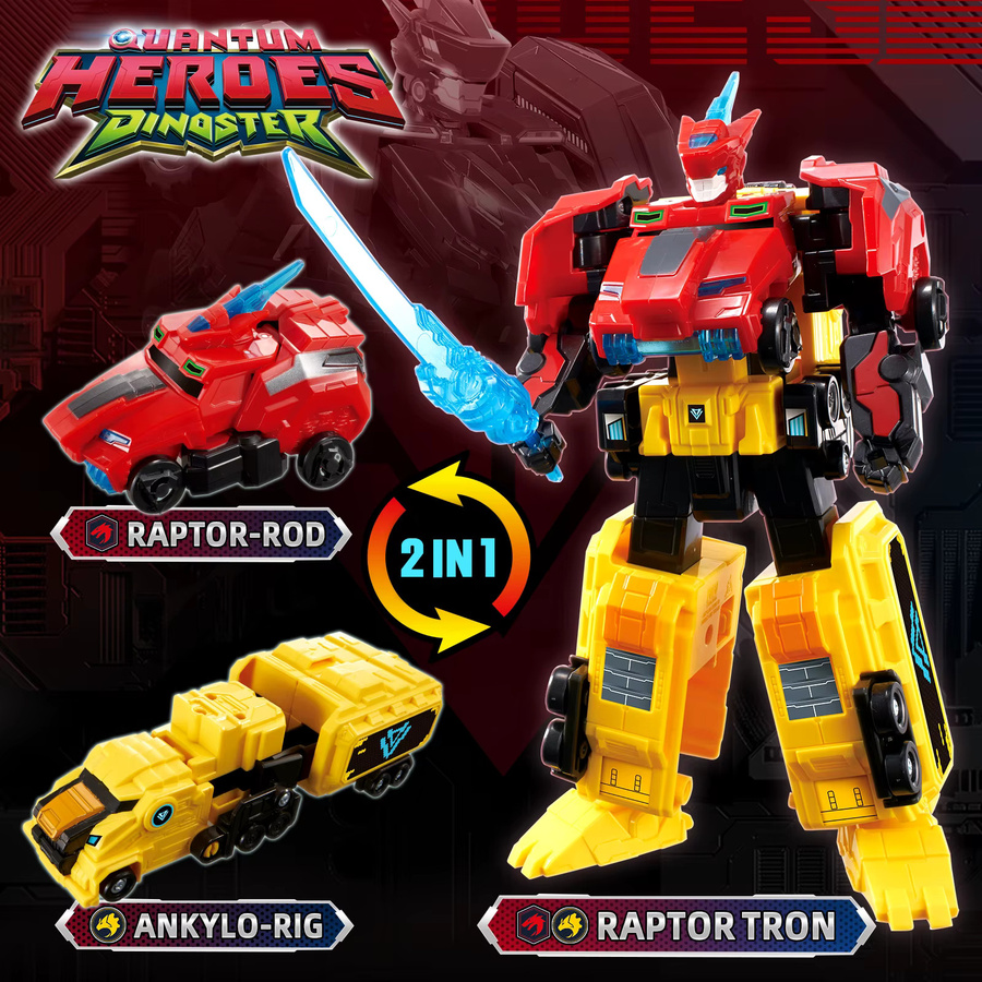 Quantum Heroes Dinoster 2-in-1 Stego Blast Wing, Actionfigur, ab 5 Jahren - Bild 2