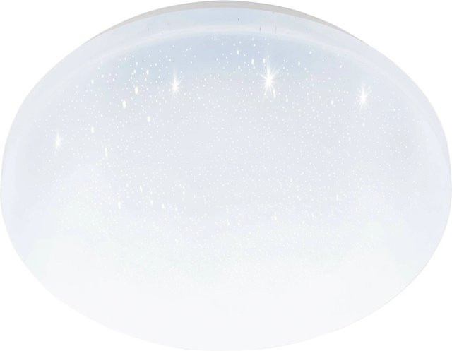 Eglo LED-Deckenleuchte Pogliola-E in Weiß mit Kristalleffekt, Warmweiß, Durchmesser: 26 cm, Höhe: 5,5 cm - Bild 1