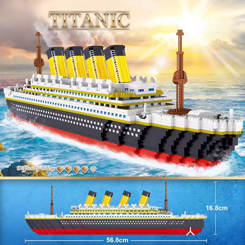 YUNBEIDI Titanic Schiffs-Mikro-Baustein-Set, 3D-Bootsmodell, Lernspielzeug - Bild 4