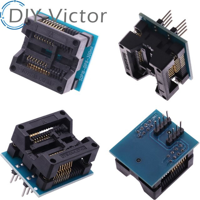 SOP16 und SOP8 zu DIP8 Adapter Buchse für EZP2010 EZP2013 EZP2019 RT809F CH341A TL866 Programmierer 150mil 200mil 208mil 209mil - Bild 1