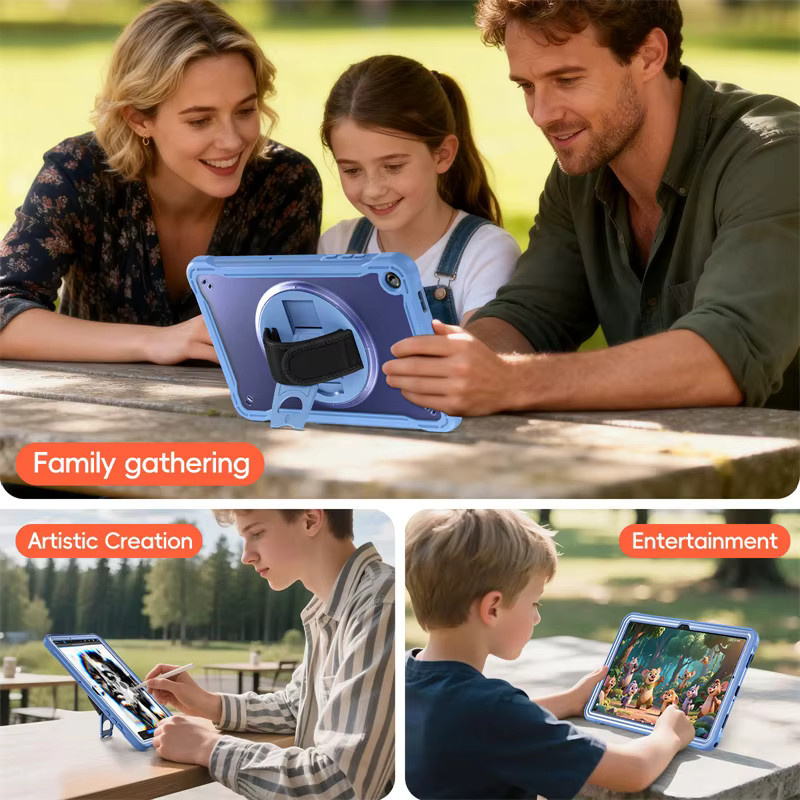 Stoßfeste Kinder Schutzhülle für Samsung Galaxy Tab A9 und Tab A11 Plus in Blau - Bild 5