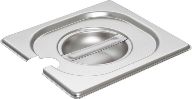 Schneider GN 1/6 Deckel aus Edelstahl mit Löffelaussparung, Farbe: Silber, Höhe: 3 cm - Bild 1