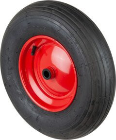 BS Rollen Luftrad C90.401 aus verzinktem Stahl in Schwarz-Rot - Bild 1