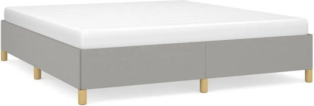 vidaXL Boxspringbett aus Stoff in Hellgrau, B/T/H: 160 x 200 x 35 cm - Bild 1