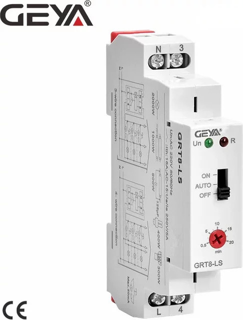 GEYA GRT8-LS/LM Treppenschalter mit automatischer Verzögerung, Lichtsteuerrelais, 16 A, AC230V - Bild 1