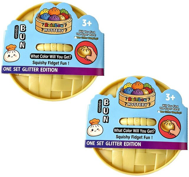 Regenbogen-Knödel Squishy mit Perle, Sensorisches Quetschspielzeug - Bild 1