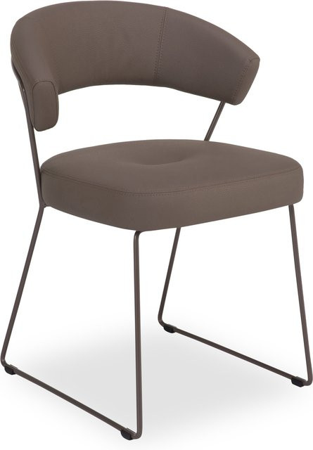 Polsterstuhl Calligaris New YORK CB/2335 in Grau mit Kunstleder und Cantilever-Gestell - Bild 1