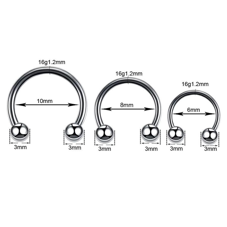 WTX Hufeisenringe Titan, Silber, Unisex - Bild 2
