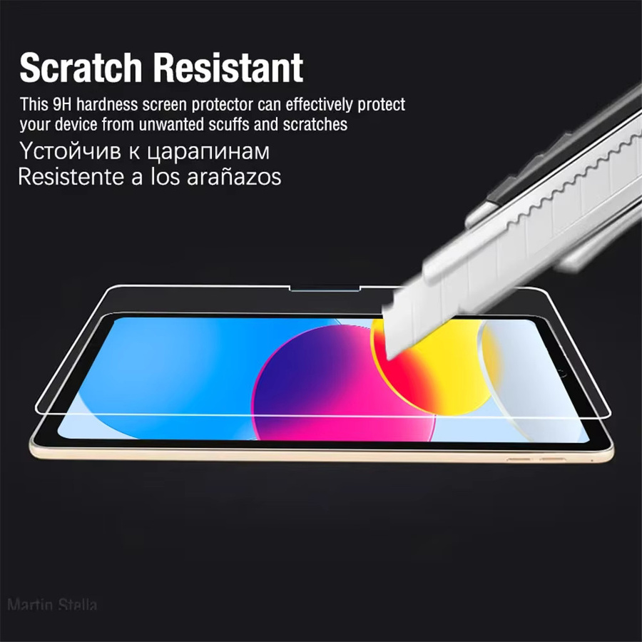 2er-Pack Panzerglas Display Schutzfolie für Apple iPad Air 11 Zoll M3 M2 und iPad 10. Generation 10,9 Zoll, 9H gehärtetes Glas, transparent - Bild 3