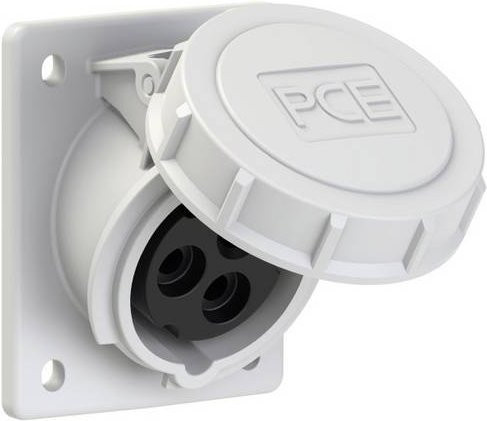 PC Electric CEE Anbaudose Twist 4132-1f78, 16A, 3-polig, IP67, weiß - Bild 1