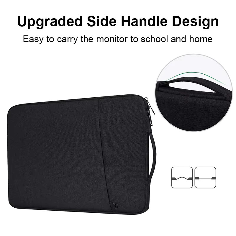 KOJESHUN Laptop-Hülle in Schwarz, wasserdichte Notebook-Tasche für MacBook Pro Air, Lenovo, ASUS und Huawei, passend für 13 bis 15,6 Zoll - Bild 3