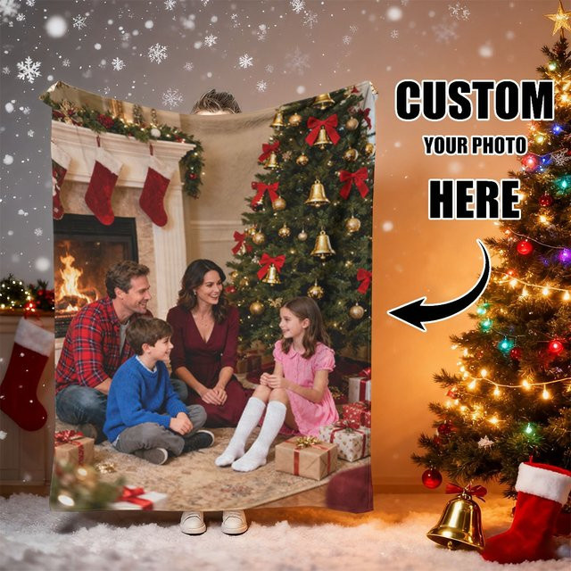 SRH Flanelldecke mit Weihnachtsmotiv aus 100 % Polyester, superwarm und maschinenwaschbar - Bild 1