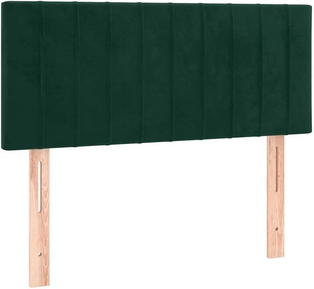 vidaXL Kopfteil aus Samt in Dunkelgrün, gepolstertes Bettpaneel, Breite: 80 cm, Tiefe: 5 cm, Höhe: 78-88 cm - Bild 1