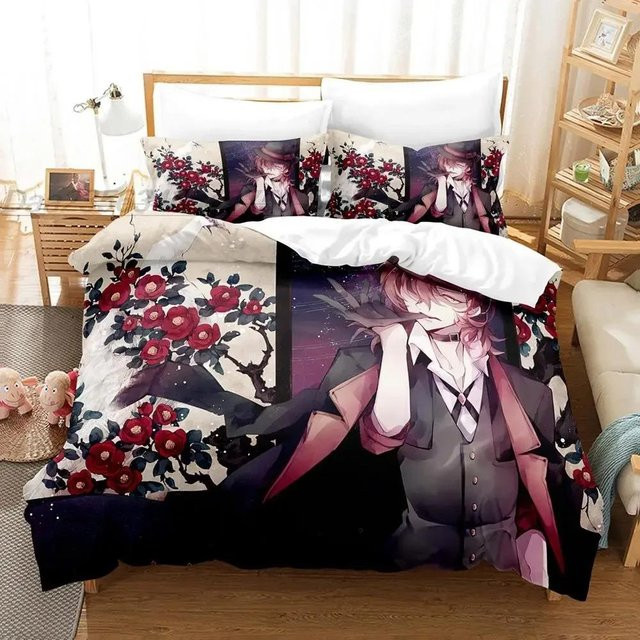 Bungo Stray Dogs Nakahara Chuuya Bettwäscheset aus Mikrofaser, Mehrfarbig, B/H: 70 x 133 cm - Bild 1