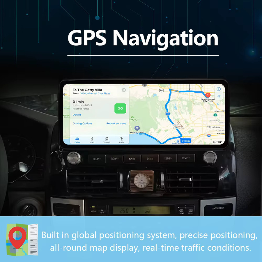 QiumianNavi 12,3 Zoll Multimedia-Navigationssystem für Ford Kuga 2013 - 2018 mit Wireless CarPlay, Android, GPS, 4G, WiFi und Bluetooth in Schwarz - Bild 4