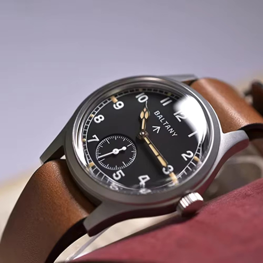 Baltany Armbanduhr, Mechanisch, Edelstahl, Leder, 36 mm, Herren - Bild 3