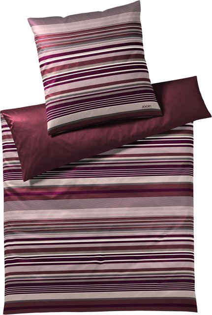 JOOP! Bettwäsche aus Mako-Satin mit Grafikdesign in Pink und Purple, Set bestehend aus Bettbezug und Kopfkissen, B/H: 135 x 200 cm, Kissen: 80 x 80 cm - Bild 1